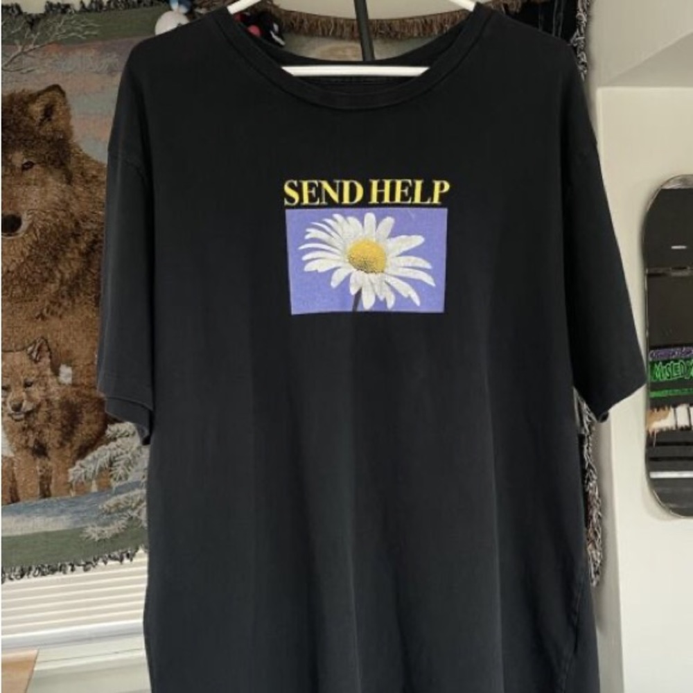 unif style black send help tee - Picture 2 of 3